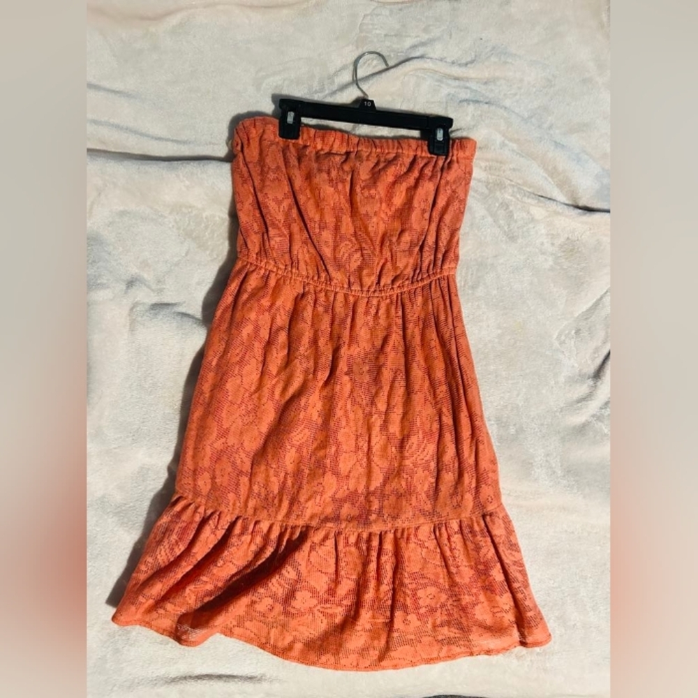Orange Strapless Dress